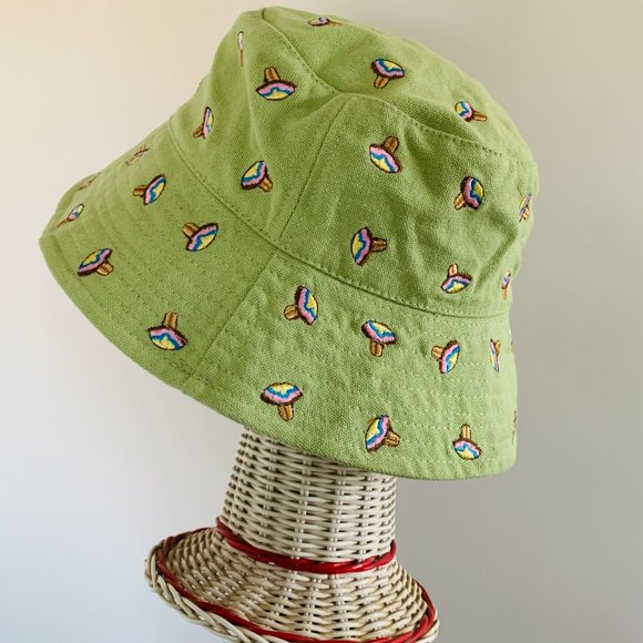 Nwot Green Mushroom Bucket Hat | Poshmark